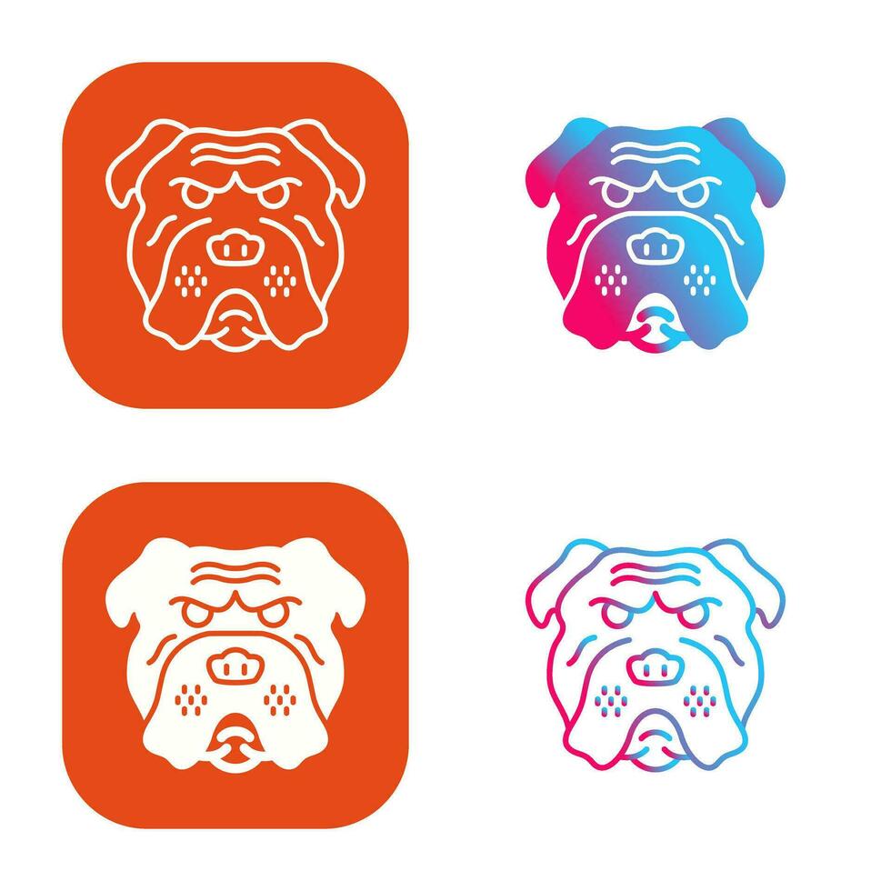 Bulldogge-Vektor-Symbol vektor