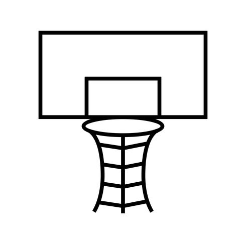 Basketbåge Line Black Icon vektor