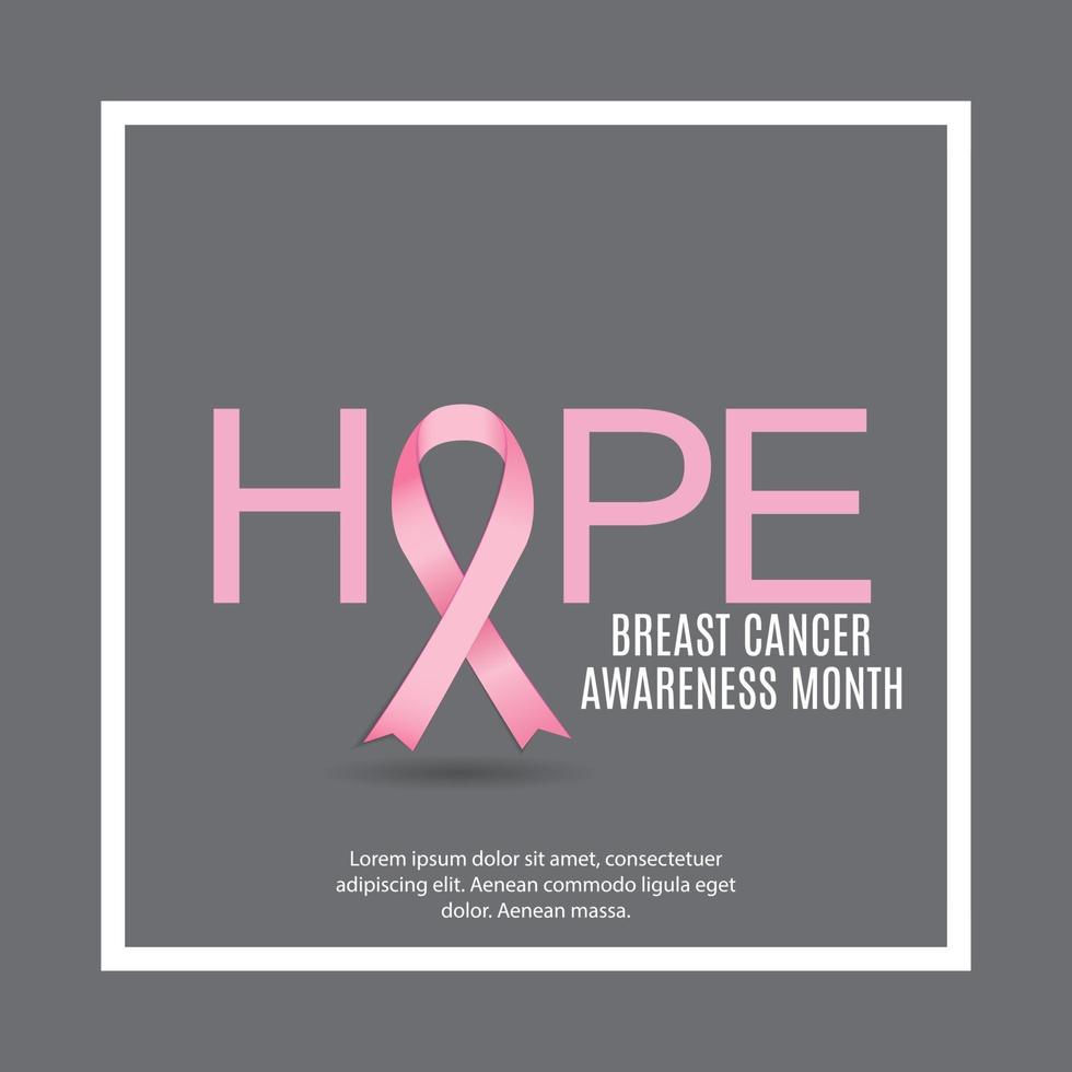 bröstcancer medvetenhet månad rosa band bakgrund vektor