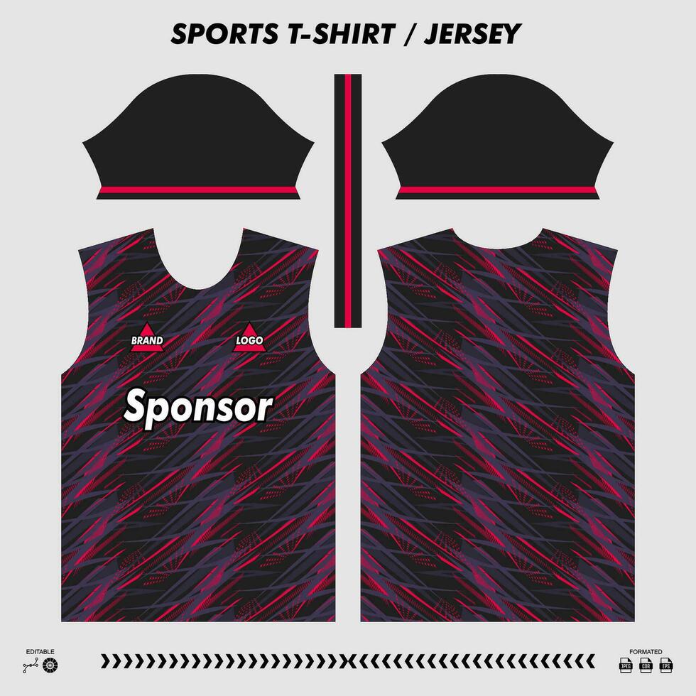 Vektor T-Shirt Sport Design, Sublimation Jersey