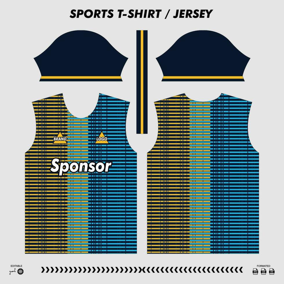 Vektor T-Shirt Sport Design, Sublimation Jersey