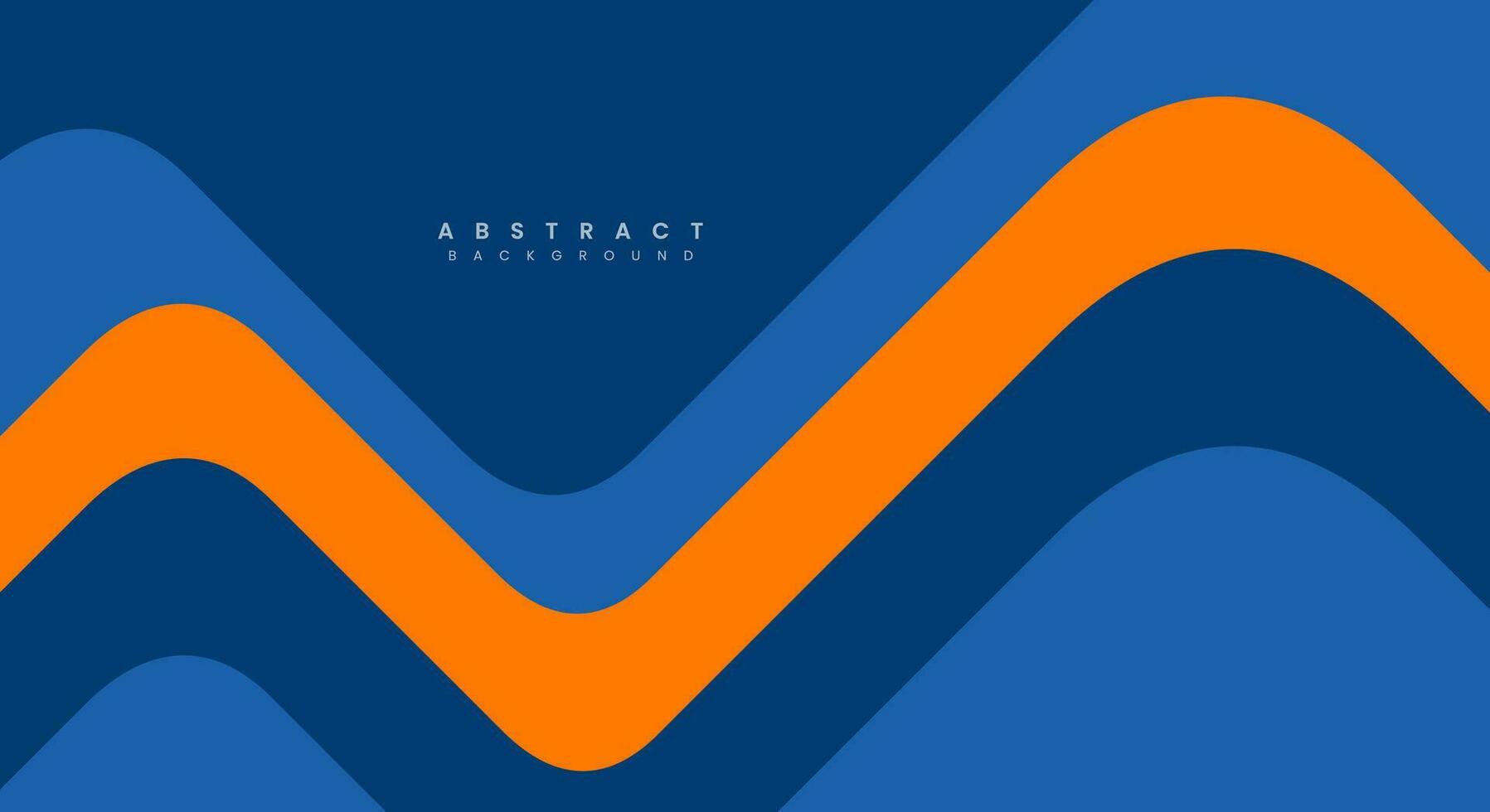 enkel platt blå och orange bakgrund vektor