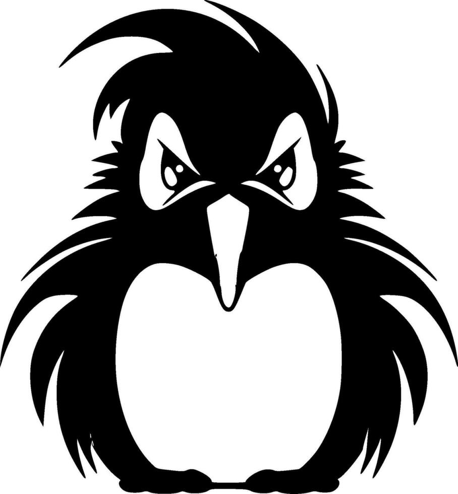 Pinguin, schwarz und Weiß Vektor Illustration