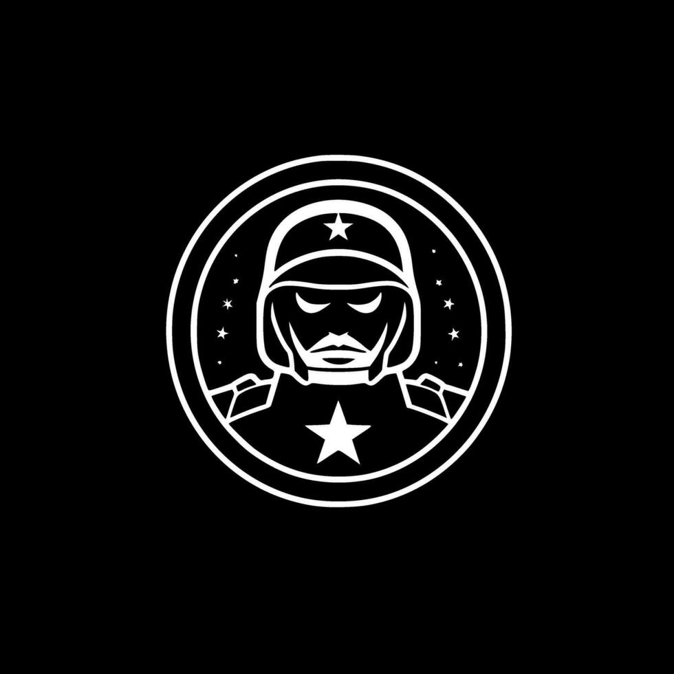 Militär- - - minimalistisch und eben Logo - - Vektor Illustration