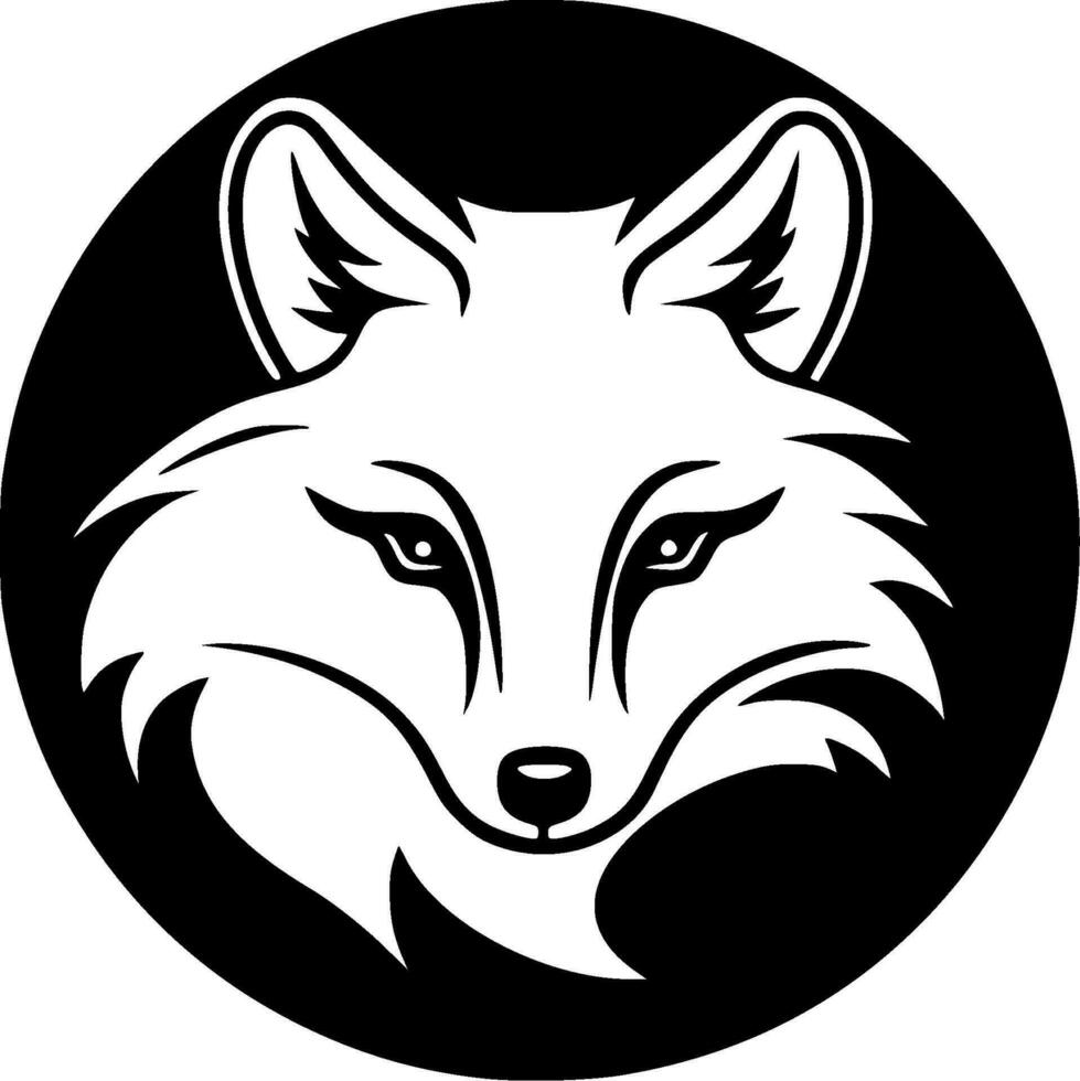 Fuchs - - schwarz und Weiß isoliert Symbol - - Vektor Illustration