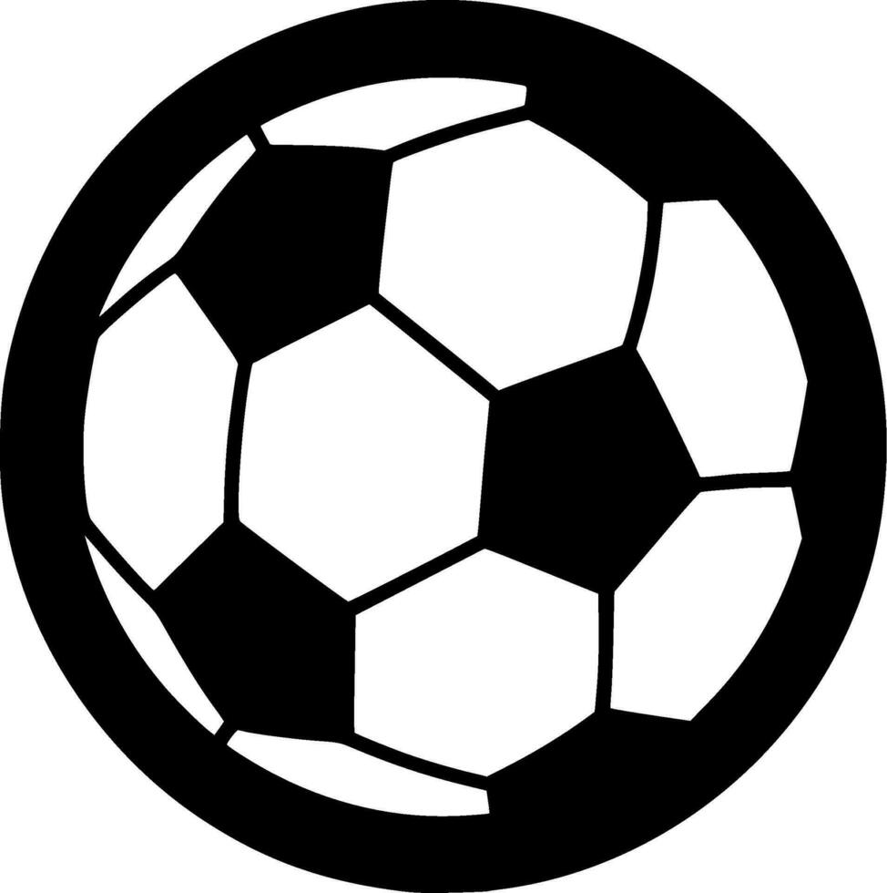 Fußball - - minimalistisch und eben Logo - - Vektor Illustration