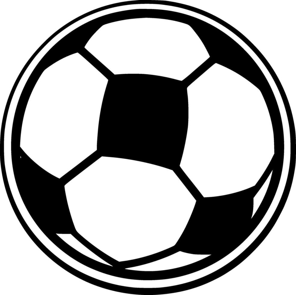 Fußball - - minimalistisch und eben Logo - - Vektor Illustration