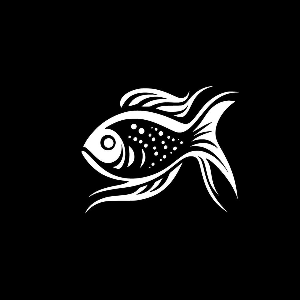 Fisch - - minimalistisch und eben Logo - - Vektor Illustration