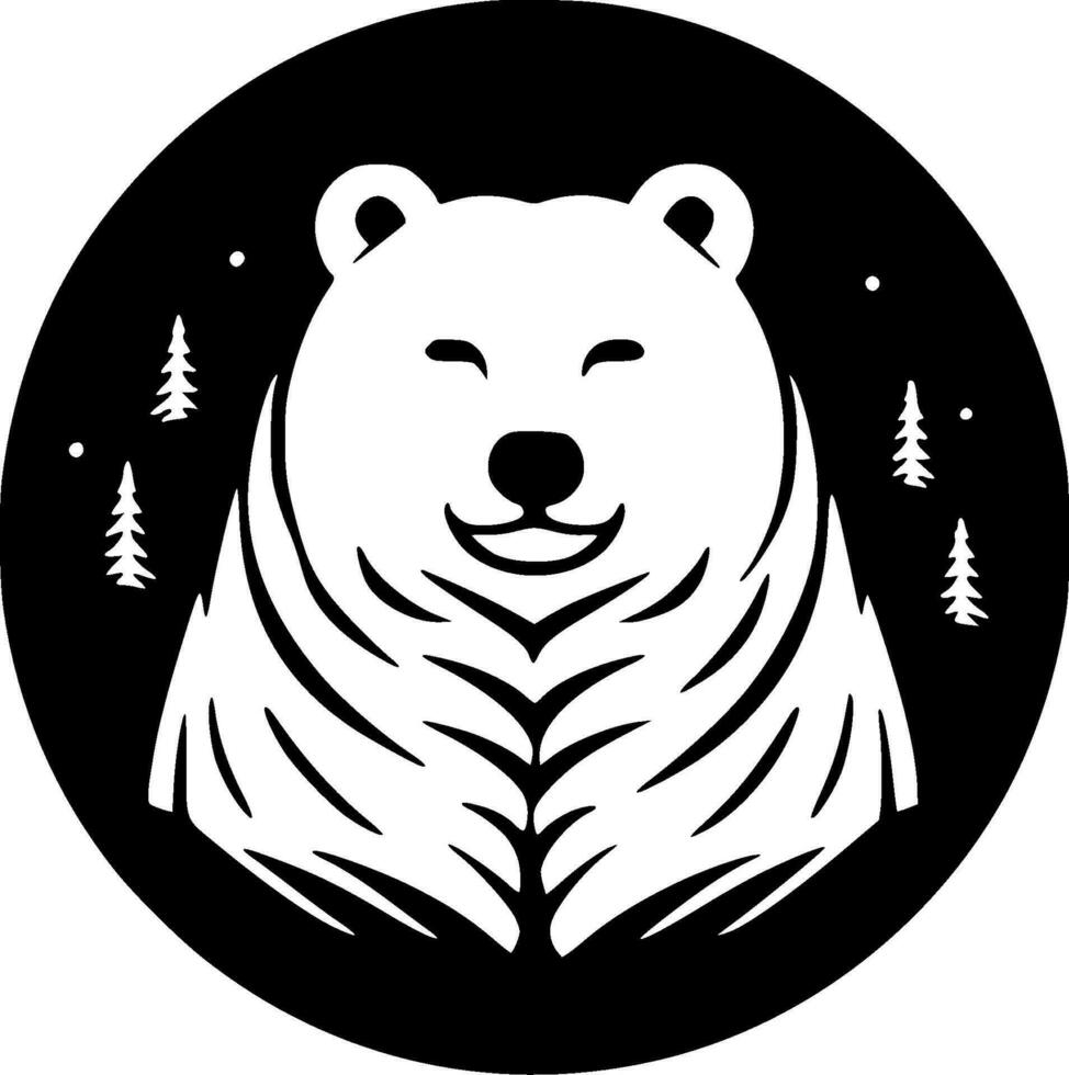 Bär - - minimalistisch und eben Logo - - Vektor Illustration