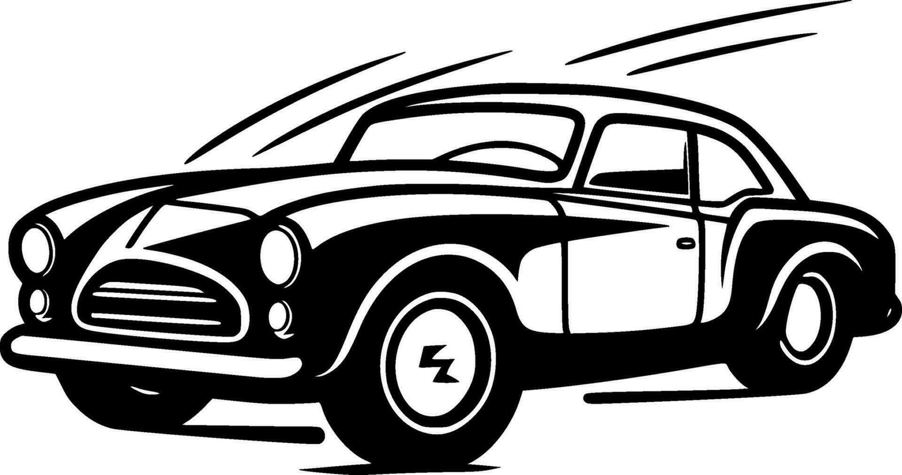 bil - minimalistisk och platt logotyp - vektor illustration