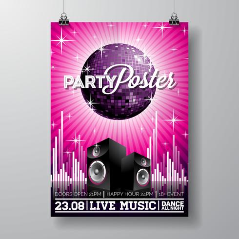 Party-Flyer-Design vektor