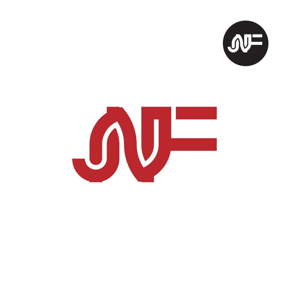 brev jnf monogram logotyp design vektor