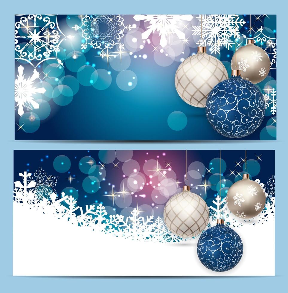 Weihnachts- und Neujahrsgeschenkgutschein, Rabattgutscheinvorlage vektor