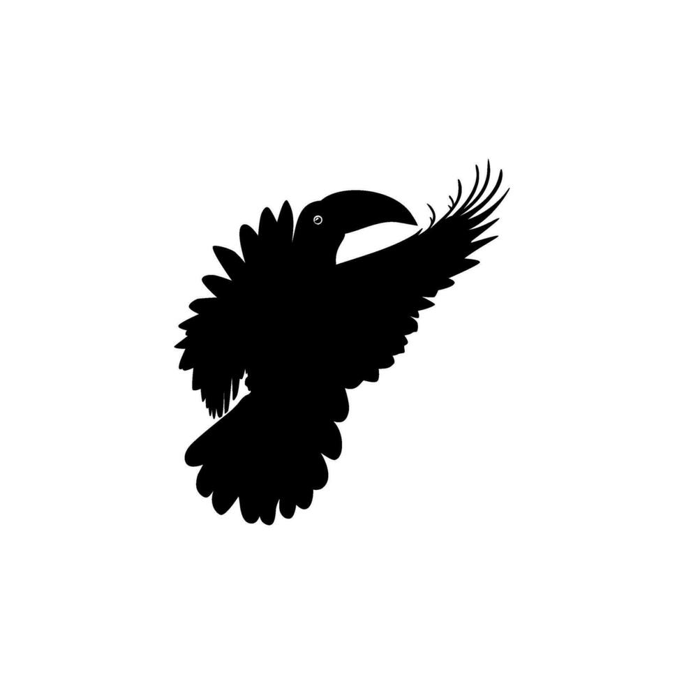 fliegend Tukane. Tukane sind neotropisch Mitglieder von das in der Nähe von Passerine Vogel Familie Ramphastidae. das Ramphastidae sind die meisten eng verbunden zu das amerikanisch Barbets, Vogel Silhouette. Vektor Illustration