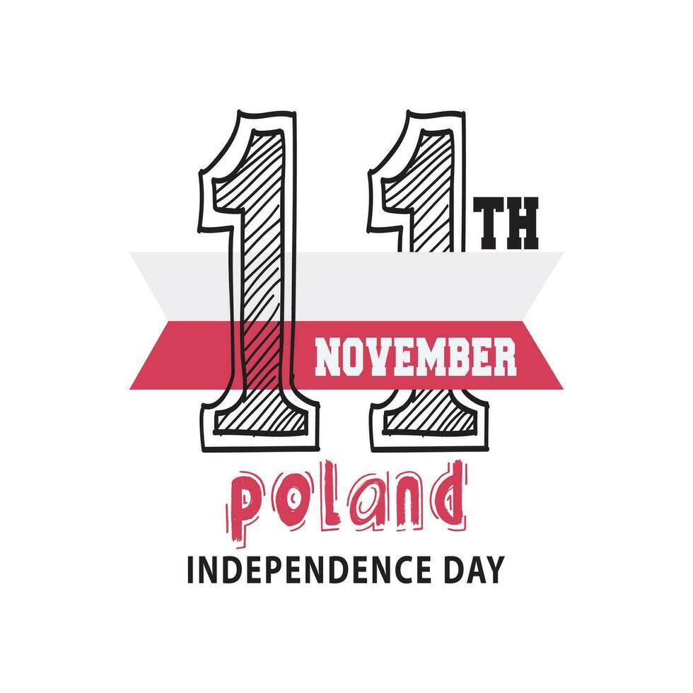 November 11, Polen Unabhängigkeit Tag. glücklich Unabhängigkeit Tag von Polen vektor