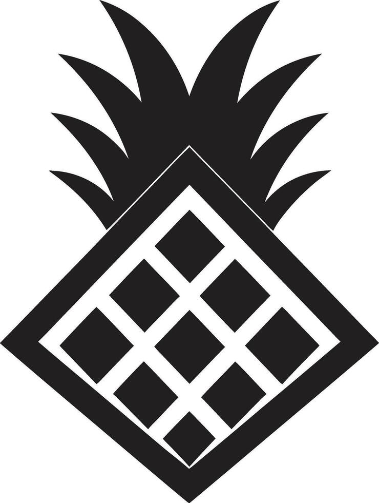 abstrakt tropisk emblem konstnärlig ananas ikonografi vektor