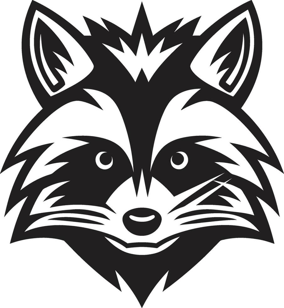 anmutig Waschbär Silhouette Kennzeichen schwarz Waschbär symbolisch Insignien vektor