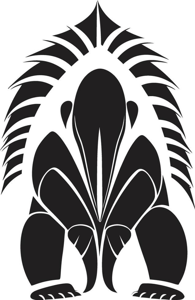 elegant im schwarz Vektor Kunst Ameisenbär Logo schwarz Vektor Ameisenbär Logo das Inbegriff von Raffinesse