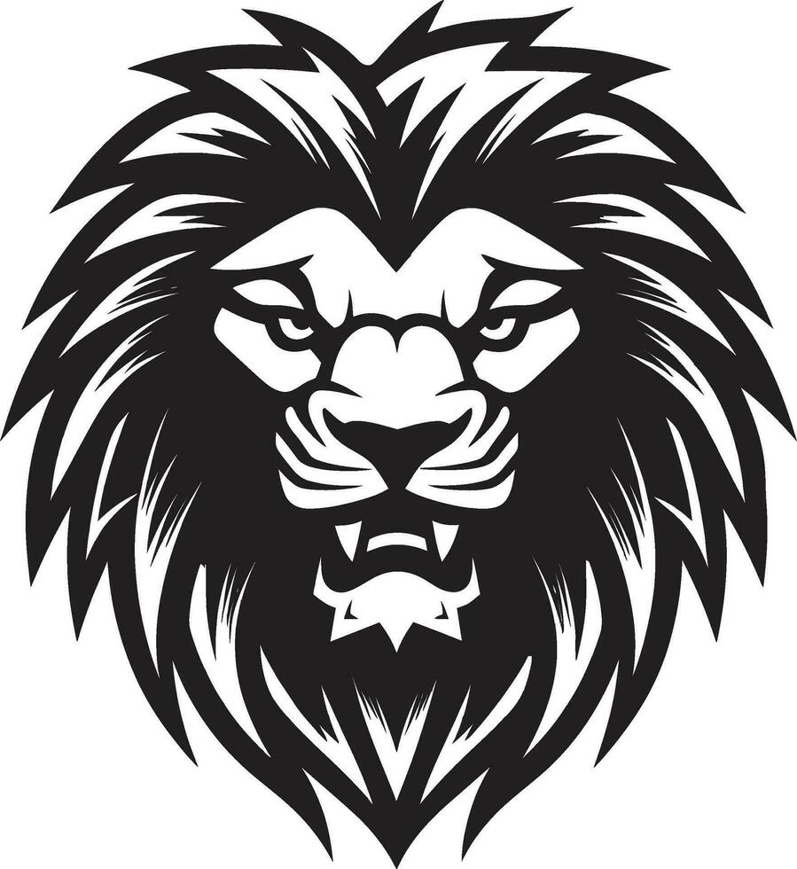 wild Behörde ein Löwe Emblem Logo Design stolz Leistung das schwarz Löwe Symbol im Vektor