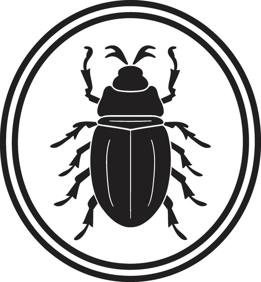 suverän skalbagge täta pollinator skalbagge logotyp vektor