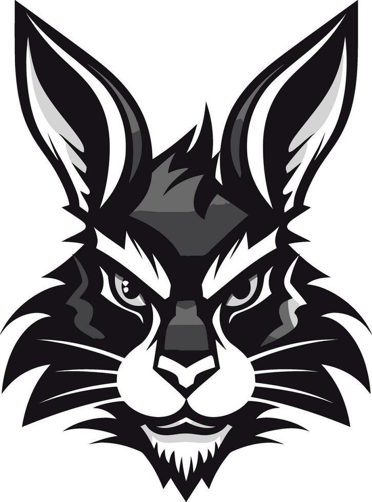 svart vektor kanin en logotyp den där står ut från de folkmassan svart vektor kanin en logotyp det är perfekt för några företag