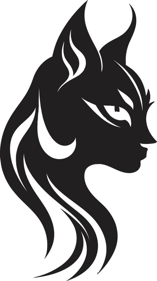 svartvit majestät vektoriserad profil mystik av en panthers ögon vektor