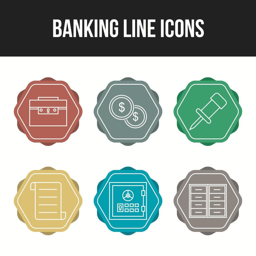 einzigartige Banking-Icons für den persönlichen und kommerziellen Gebrauch vektor