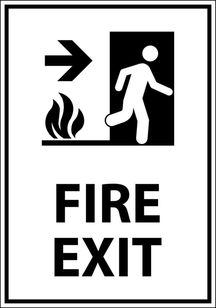 Warnung Zeichen Feuer Ausfahrt vektor