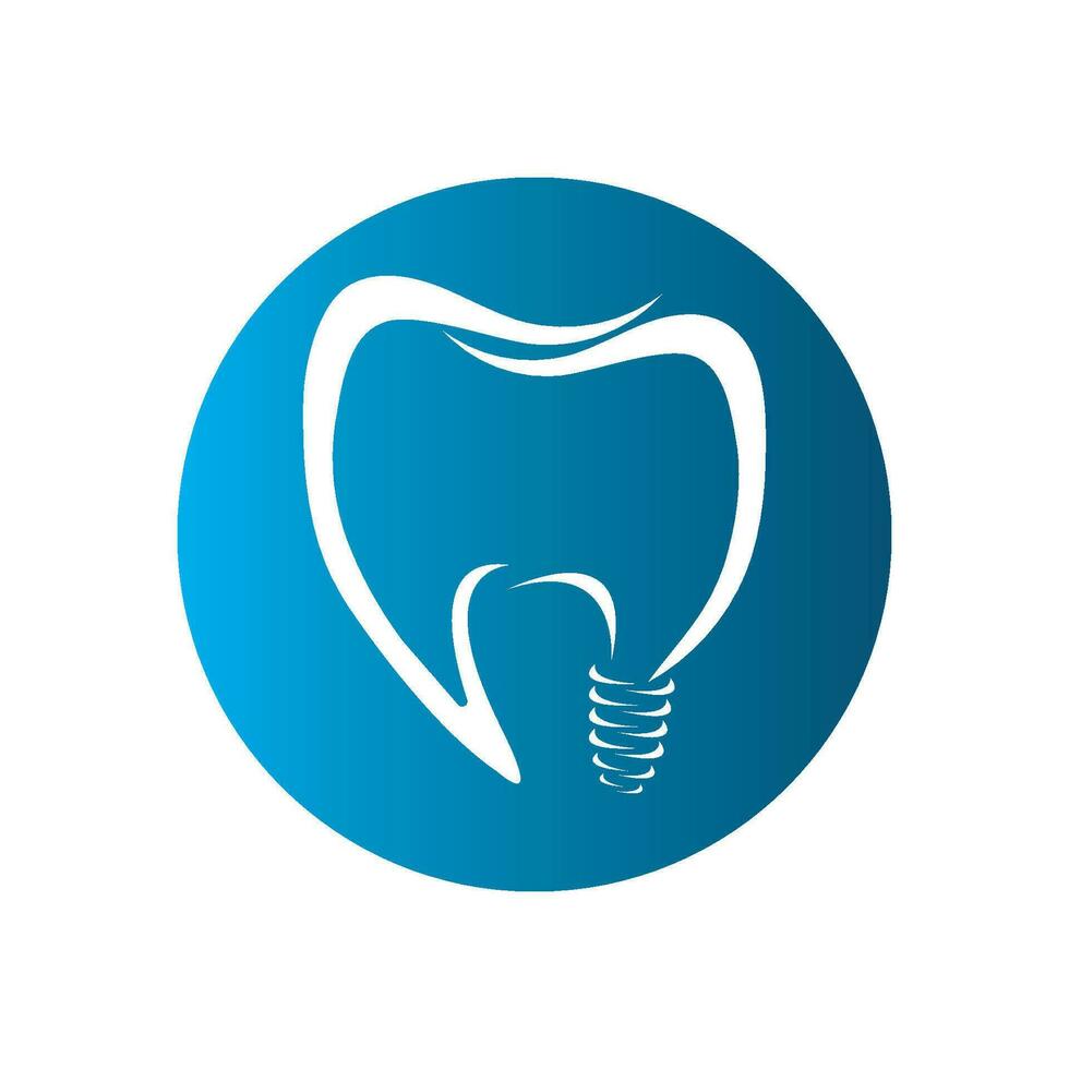 dental implantera logotyp vektor