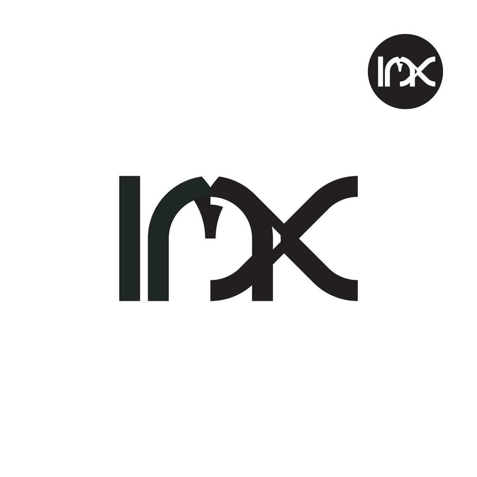 Brief imx Monogramm Logo Design vektor
