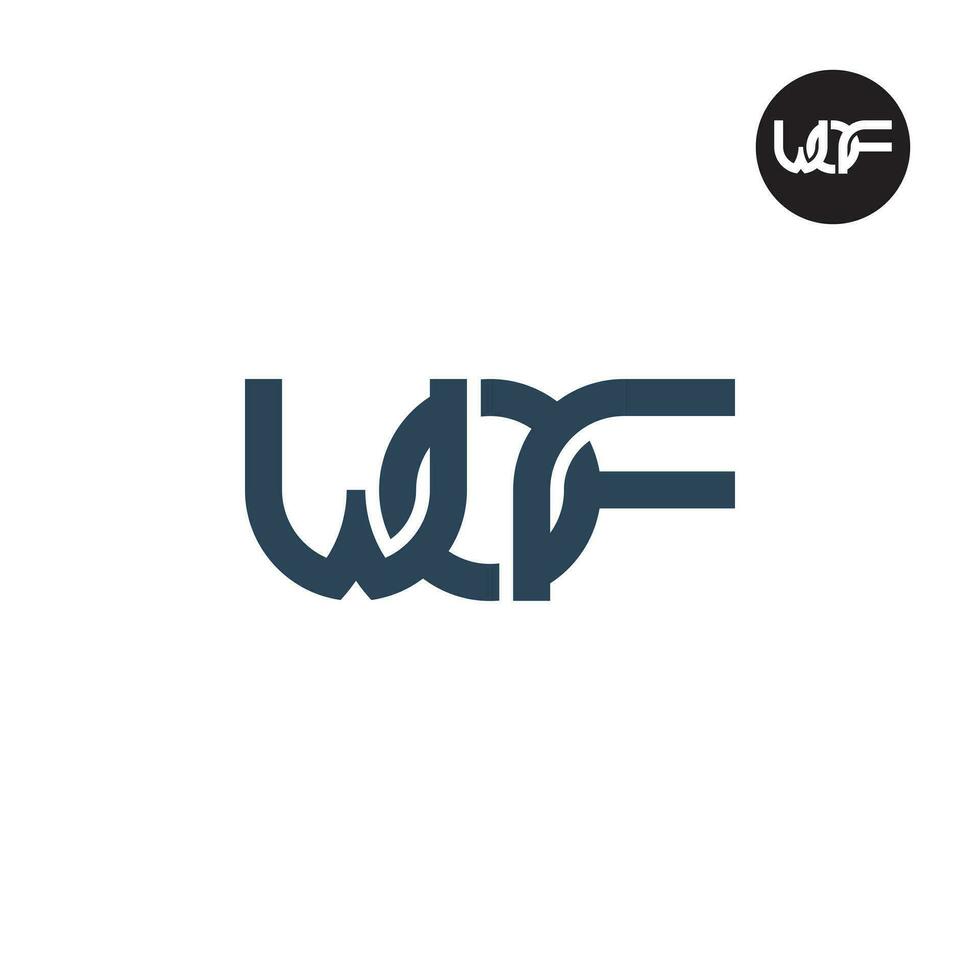 brev wof monogram logotyp design vektor