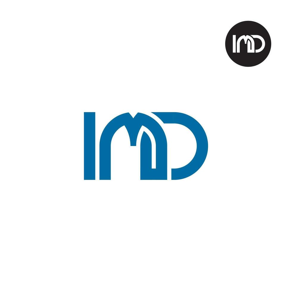 brev imd monogram logotyp design vektor