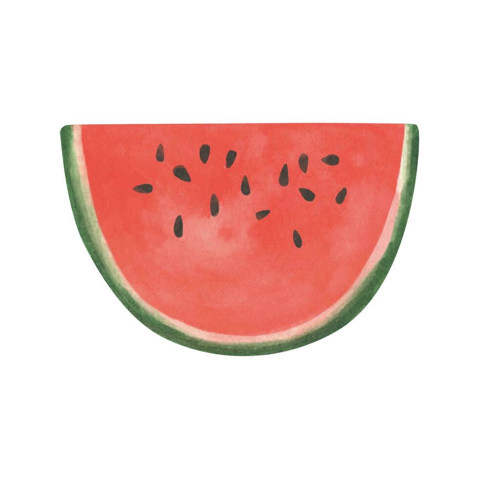 Aquarell Wassermelone Clip Art, Sommer- reif Frucht, Wassermelone Party vektor