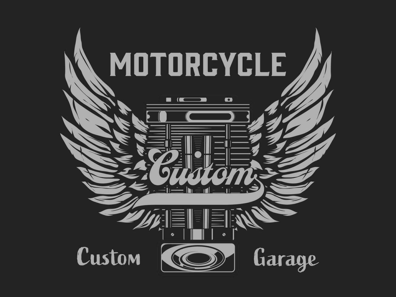 Motorrad T-Shirt Design, Motorrad Jahrgang Grafik vektor