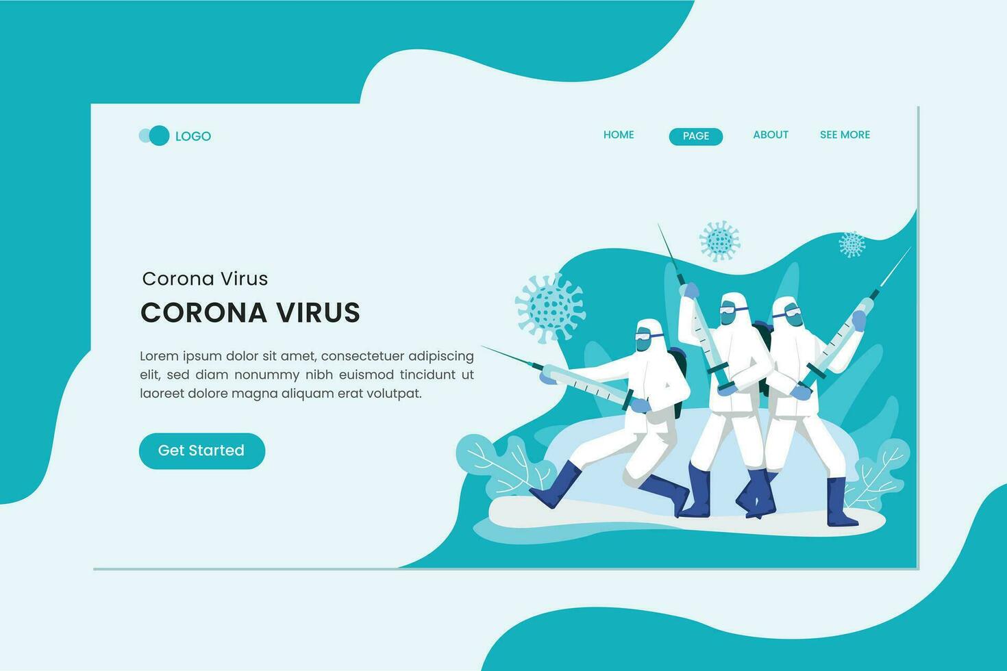 bekämpa de virus coronavirus platt begrepp vektor
