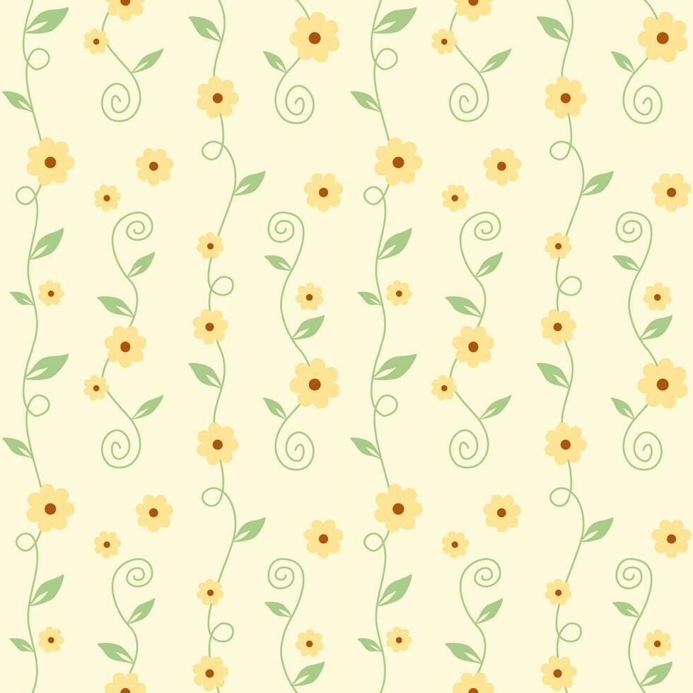 nahtlos Muster von Sonnenblumen blühen im Frühling, Sommer- Vektor Hintergrund zum Dekoration, Papier wickeln