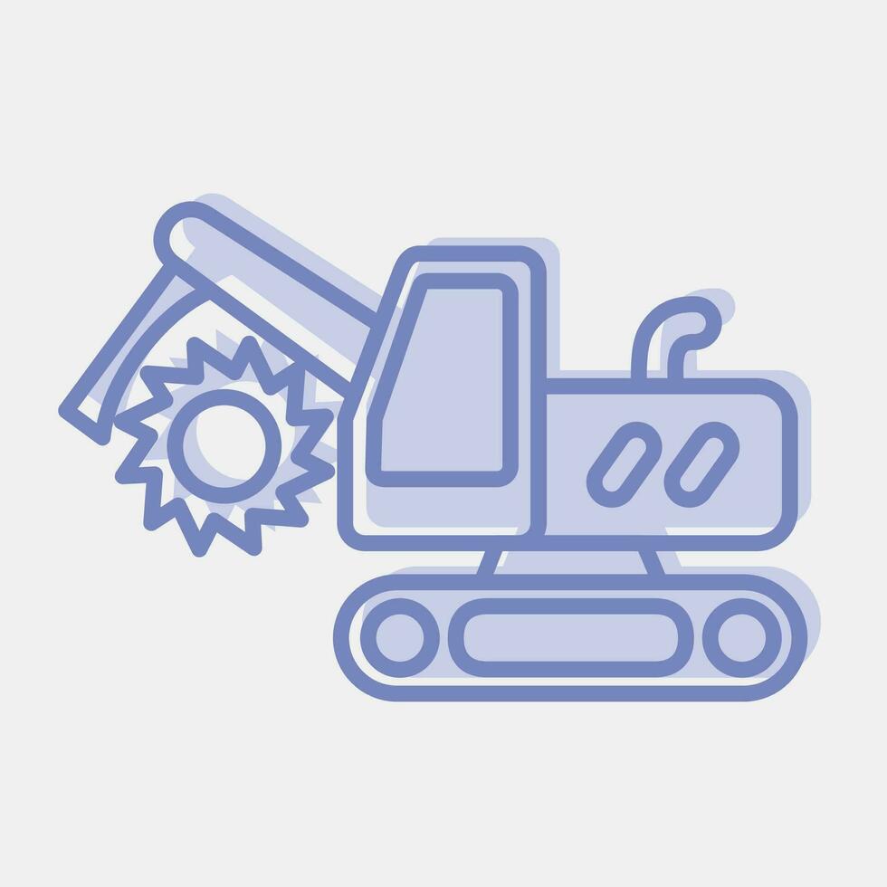 ikon tränare maskin. tung Utrustning element. ikoner i två tona stil. Bra för grafik, affischer, logotyp, infografik, etc. vektor