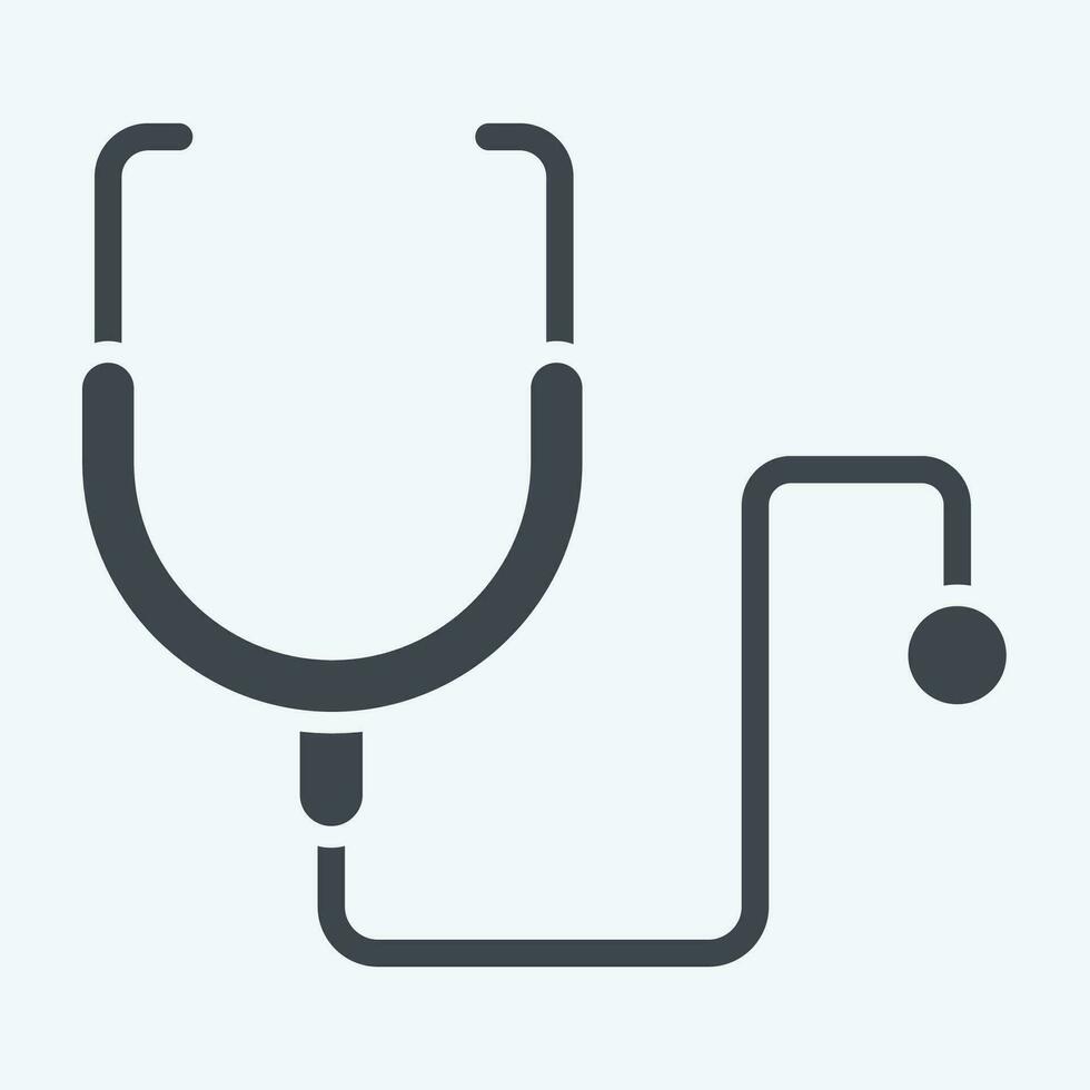 ikon stetoskop. relaterad till värld cancer symbol. glyf stil. enkel design redigerbar. enkel illustration vektor