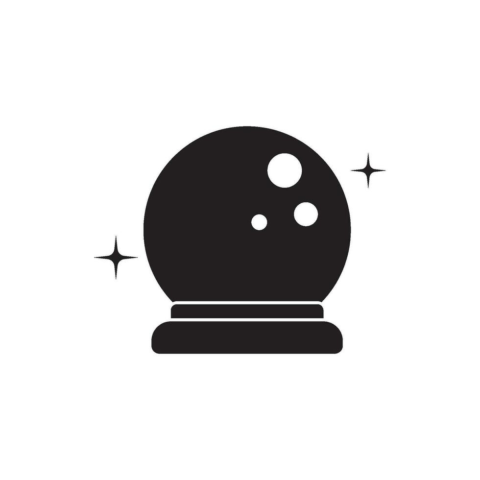 schwarz Magie Ball Symbol Vektor