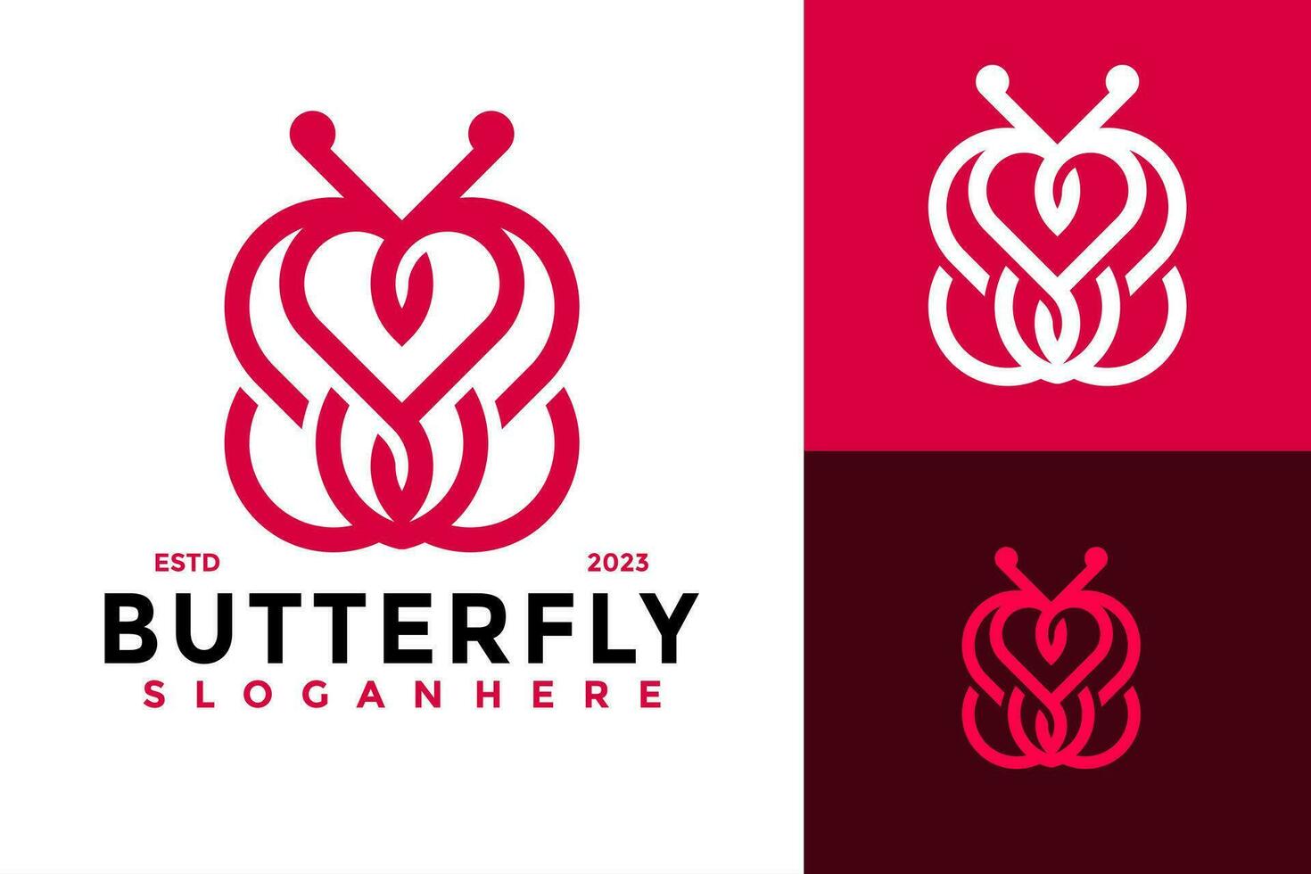 Buttefly linear Logo Design Vektor Symbol Symbol Illustration