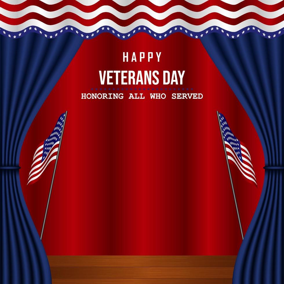 Happy Veteranen Tag Hintergrund vektor