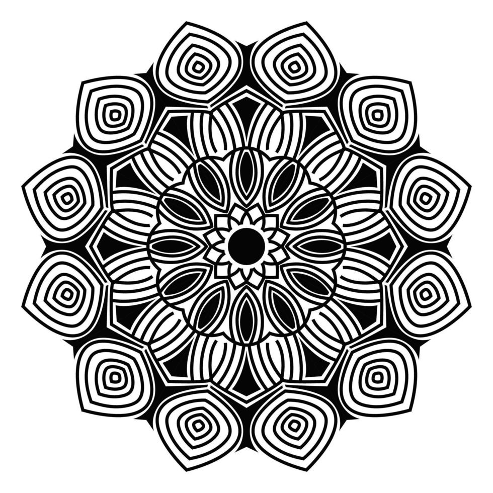 mandala abstrakt blommönster design av meditation illustration vektor