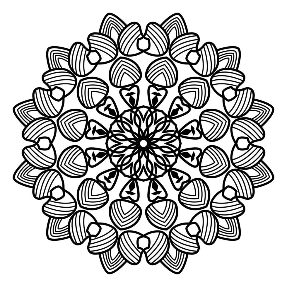 islamisches Mandala der Meditation Entspannung arabische Blumenmuster vektor