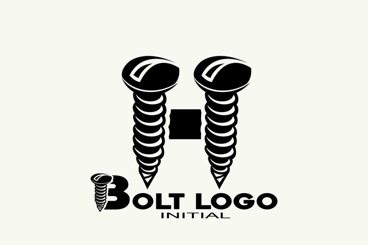 Initialen Brief h mit Bolzen kreativ geometrisch modern Logo Design. vektor