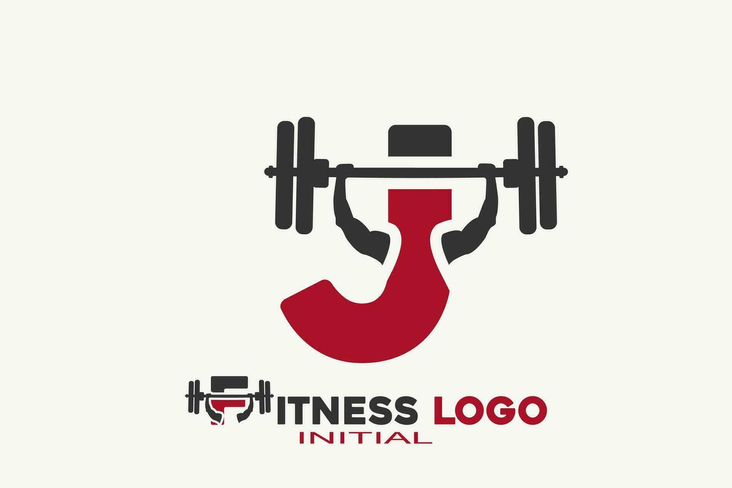 Initialen Brief j mit Fitness kreativ geometrisch modern Logo Design. vektor