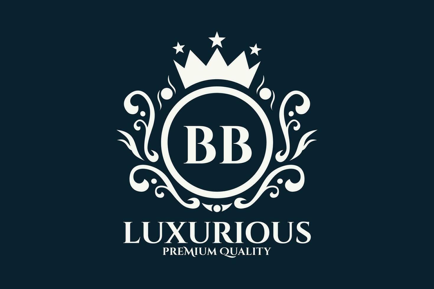Initiale Brief bb königlich Luxus Logo Vorlage im Vektor Kunst zum luxuriös branding Vektor Illustration.