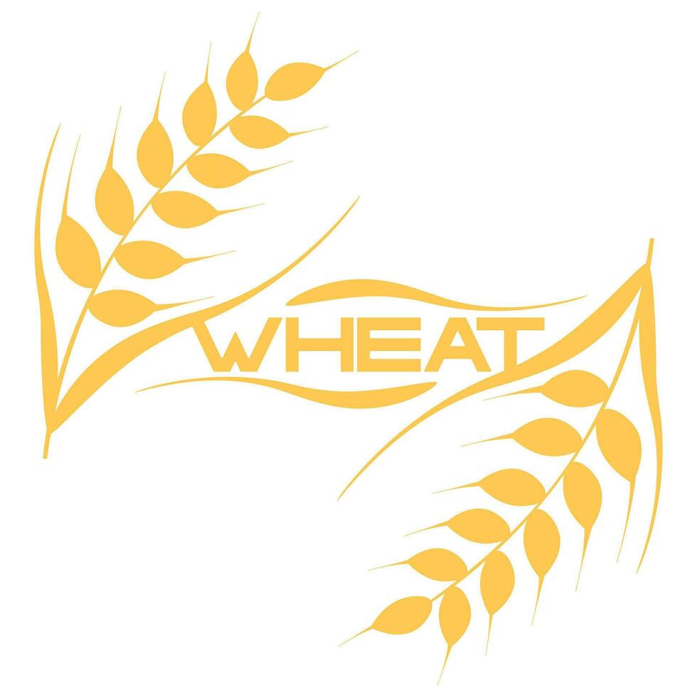 Weizen Korn Symbol Logo Vektor Design. einfach Logo zum Bauernhof, Gebäck, Bäckerei oder Essen Produkt.