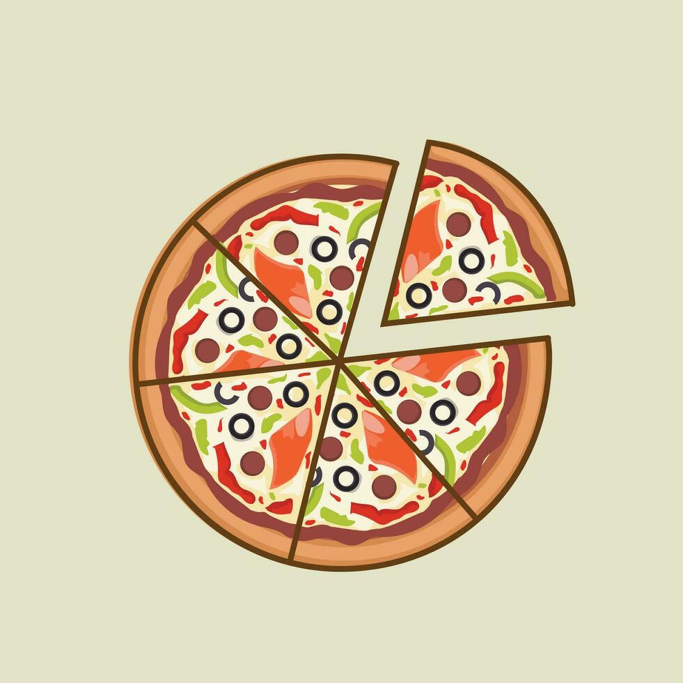pizza snabb mat vektor konstverk illustration