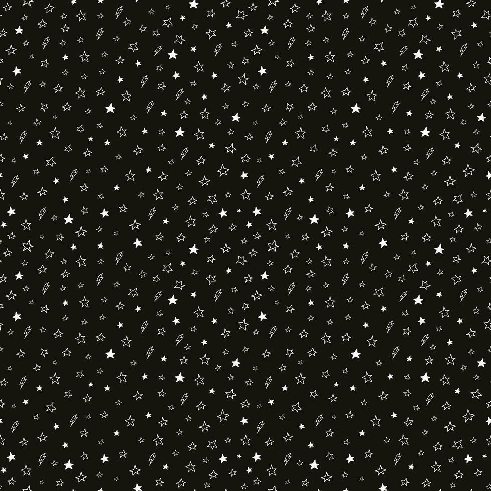 en svart och vit mönster med stjärnor vektor