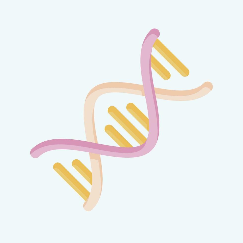 Symbol DNA. verbunden zu Welt Krebs Symbol. eben Stil. einfach Design editierbar. einfach Illustration vektor